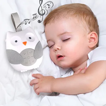 Детска Бяла Шумовая Машина Owl Timed Изключване Sleep Aid Шумовая Звукова Машина Newborn Sleep Soother с 10 Леката Музика за деца