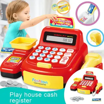 Детски касов апарат Играчка за ранно детско образование Моделиране Покупки на Игралната Къща, Играчка за момичета, Момчета, Детски подарък