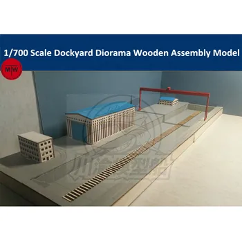 Диорама за корабостроителница в мащаб 1/700, Дървени монтажна модел 