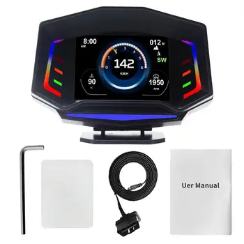 Дисплей сензор Obd2, универсален автомобилен HUD дисплей, Цифров автомобилен HUD дисплей, двухрежимный проекторът на предното стъкло OBD2/GPS