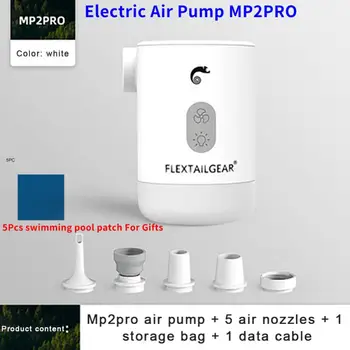 Електрическа въздушна помпа Air Max 2Pro Преносим мини-въздушна помпа За къмпинг, Оборудване за гмуркане, Ел. надуване, USB зареждане, осветление за улици