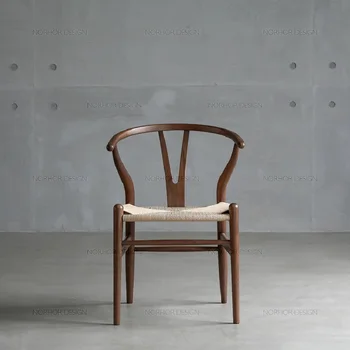 Ергономичен дървен стол с Минималистичен тоалетка Релаксираща Скандинавски дизайн обедната на стола, Модерна японска мебели Cadeiras De Jantar