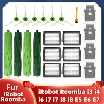 За iRobot Roomba i3, i3 +, i4, i6, i6 +, i7, i7 + i8, i8 +, E5, E6, E7, Робот-Прахосмукачка Основна Странична четка Hepa Филтър Парцал за парцал