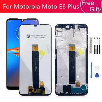 За Motorola Moto E6 Plus LCD сензорен дисплей, Дигитайзер, сглобени с рамка, резервни части за екрана PAGA0004, PAGA0033
