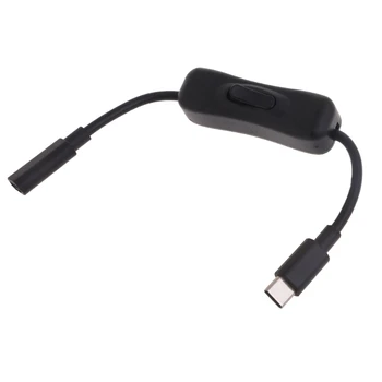 За ключа на захранването Raspberry Pi, Удлинительный USB кабел C от мъжа към жената Type C, Вграден превключвател за включване / изключване на Raspberry Pi 4