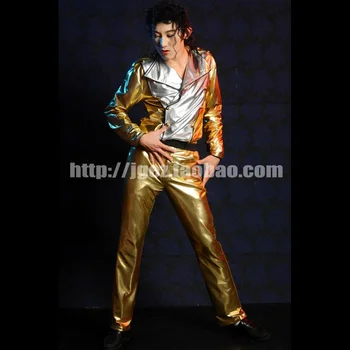 Златна яке и панталони от историята на Майкъл Джексън, cosplay за феновете