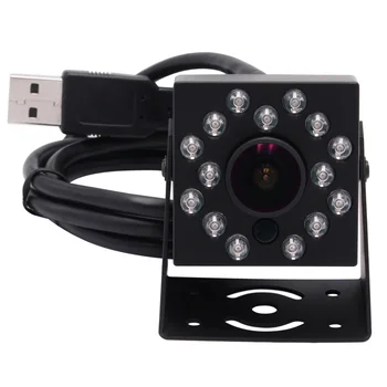 Инфрачервена мини-уеб камера ELP, 2 Мегапиксела IR led, камера за нощно виждане 1080P HD OV2710 UVC, USB-камера за КОМПЮТЪР, лаптоп, видео конферентна връзка