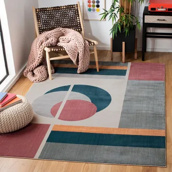 Италиански декоративни килими в ретро стил, за всекидневната, Модерен минималистичен малка странична масичка за спални Голям площад, мек килим, Лесен луксозна подложка за гардероб