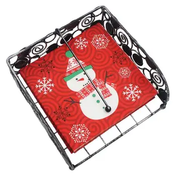 Коледен Снежен човек Хартиени Салфетки 20pcs Забавни Кърпички За Коледно Парти Сладък Снежен човек Кърпа За Ръце, Кърпи За Чай Кърпички