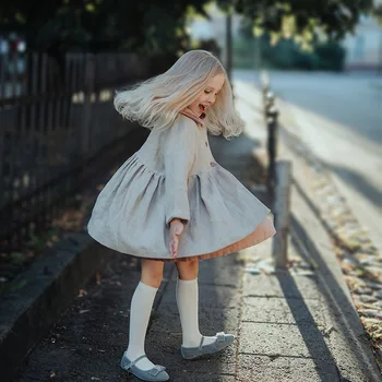 Корейската детски дрехи, есенно-пролетния жилетка с волани, палта, ежедневни модни блузи с дълъг ръкав за деца, Детски якета за момичета