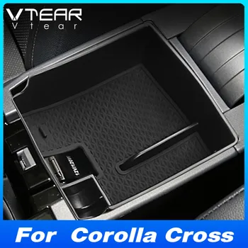Кутия за съхранение на автомобилния Подлакътник Vtear, Централна конзола, Контейнер за подреждане на интериора, Органайзер, Аксесоари, детайли За Toyota Corolla Cross 2023
