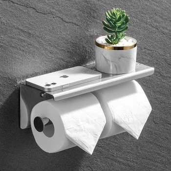 Кутия за тоалетни принадлежности притежателя на ролка тоалетна хартия, държач за тоалетна хартия, рафтове за съхранение