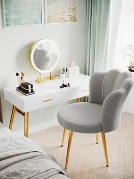 Луксозен стол за грим домашната спалня стол за грим на Общежитие за момичета стол за грим проста облегалка petaled стол