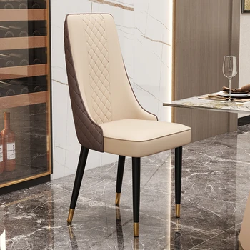 Луксозни Трапезни Столове за помещения за Промишлени цели, с Единична Бяла Компютърна Металик, Тапицерия Дизайн на Столове Модерни Мебели Silla Comedor