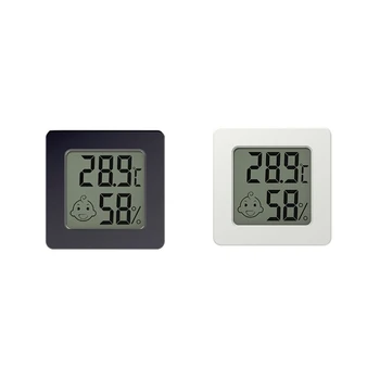 Мини LCD дигитален термометър-влагомер, измерване на температура, сензор за влажност на въздуха, комплект бутони метеорологични станции как става това с батерията