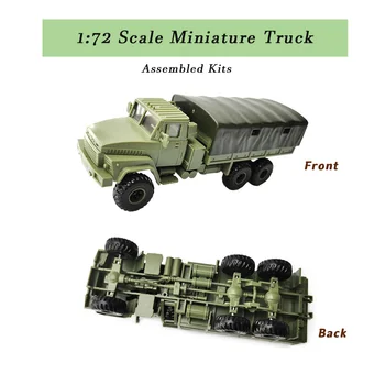 Миниатюрна събрана модел камион в мащаб 1:72, Военна машина, пластмасови играчки, Руски трактор КрАЗ-260 за колекции, подарък за рожден Ден