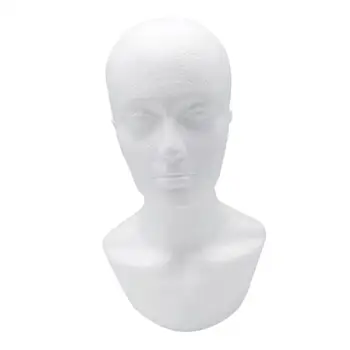 Модел подложки за главата на белия човек за демонстрация на манекен с главоболие уборами