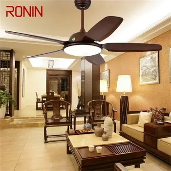 Модерен вентилатор на тавана RONIN с един комплект лампи с дистанционно управление, 3 Цвята, led вентилатор за дома, Трапезария, Спалня, хол
