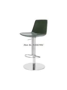 Модерен прост подвижен бар стол, лесен луксозни домакински висок бар стол с облегалка, въртящ се стол, маса за хранене, стол, стол