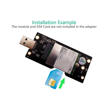Модул NGFF за да се свържете SIM-карти с USB 3.0 Модул 3G/4G/5G за свързване на USB 3.0 със слот за СИМ-карта за Преносим адаптер