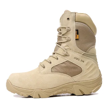Мъжки военни обувки Есен Зима, Армията работна обувки, качествени Ботильоны за печатите, Тактически бойни обувки в Пустинята, Кожени Зимни обувки