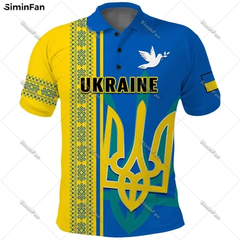 Мъжки Ризи поло Стопанските Украйна, 3D Принт по цялото тяло, Мъжки Тенис фланелка с Ревери, Унисекс, Лятна Тениска с къс ръкав, Дамски Потници-2