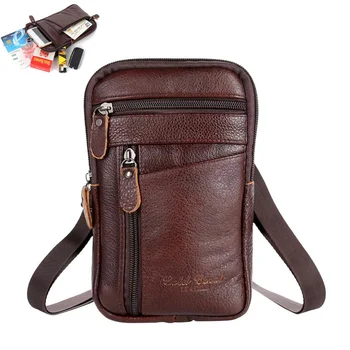 Мъжки скута чанти от естествена кожа, чанти и калъфи за телефон, Поясная чанта, Мъжка Малка Нагрудная чанта за рамо, чанти през рамо 2023