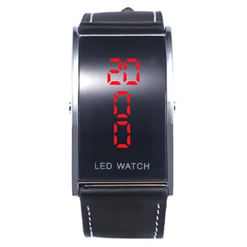 Мъжки часовник с led подсветка на популярната марка за Унисекс, Луксозни мъжки дамски ръчен часовник с led цифров дата, правоъгълно циферблат, каишка от изкуствена кожа