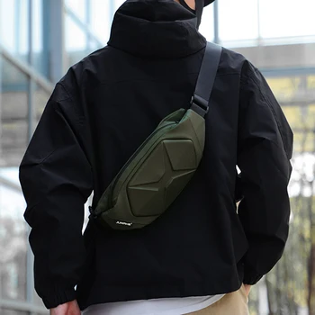 Нагрудная чанта с твърд корпус, Регулируеми Мъжки чанти през рамо, Сигурна Многофункционални Преносими Леки аксесоари за спорт на открито