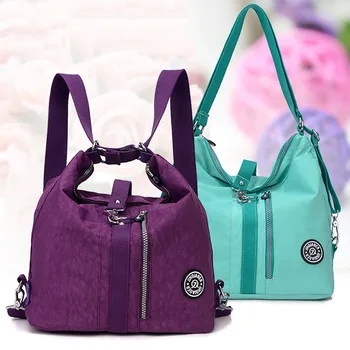 Найлонова раница, 1 тъканта, чанта, Многофункционална чанта през рамо, 3 Дамски чанти, Множество чанта-тоут, Женствена чанта през рамо за пазаруване и пътуване