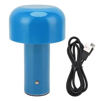 Настолна лампа Настолна лампа 3-те цветна температура на LED Грибовидный дизайн от желязо и акрил с USB-кабел за Спални