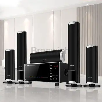Нов 100 W Мощен Домашен телевизор За Хола KTV Bluetooth Високоговорител за Съраунд Звук Субуфер Говорител 5.1 Система за домашно Кино Аудио Набор от