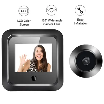 Нов 2.4-инчов Око 120 ° Smart Digital Door Viewer Камера Монитор на защитата 240x320 HD Визуален звънец Разрешение За 300 000 Пиксела