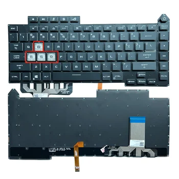Нова Американо-Руска клавиатура За Asus ROG Strix G15 G513 G513Q G513QM G513QY С Подсветка 0KBR0-4810US00 4812US00 Английски BG