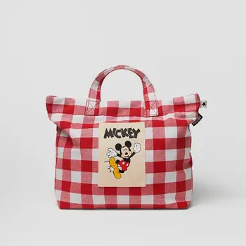 Новата Многофункционална чанта през рамо с Мики и Мини маус от анимационен филм на Дисни, Градинска пазарска чанта, подарък от Приятелка