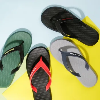 Нови мъжки Чехли, Плажни сандали на равна подметка, Дизайнерски летни обувки, Модни Джапанки, Гумени сабо, Zapatos Hombre