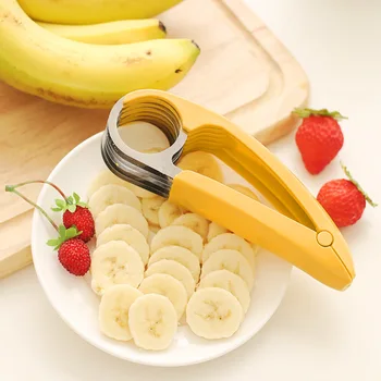 Нож за нарязване на банани, креативни кухненски принадлежности за плодове, зеленчуци, Нож за нарязване на колбаси, Белачка за салата, Кухненски приспособления