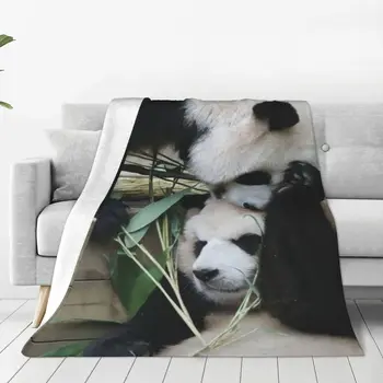 Одеало Fubao Aibao Fu Panda Bao, Супер Топло Фланелевое Одеяло със защита от търкалянето, Наметала за Лесна Грижа, Домашен Декор