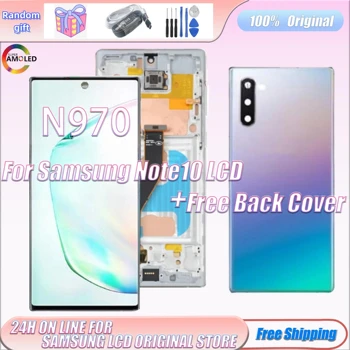Оригинални LCD дисплей Super AMOLED Note 10 N970F за Samsung Galaxy Note10 N970 със сензорен екран, цифров преобразувател в събирането на Замяна