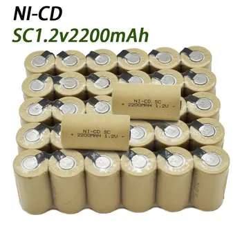 Отвертка Електрическа Бормашина SC Батерии 1.2 2200 mah Sub C Ni-Cd Батерия с електрически инструменти Раздел NiCd SUBC Елементи