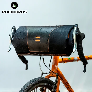 Официална чанта за велосипед ROCKBROS с предната част на тръбата, чанта за съхранение, Водоустойчив кошница на кормилото, Преносим Аксесоар с Голям капацитет