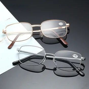 Очила за четене в метална рамка, реколта очила за старческо рецепта, ультралегкие унисекс очила с анти-синя светлина, очила
