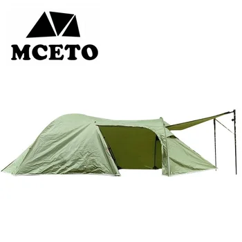 Палатка за къмпинг, за 3-4 човека, Спалня и една всекидневна, Водоустойчив алуминиев стълб 210D Oxford PU3000, Туристическа Туристическа палатка