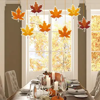 Пластмасова украса под формата на кленов лист, атрактивни есенни висулки във формата на кленов лист, Ден на благодарността, Ден на раждане, за декорация, за създаване на