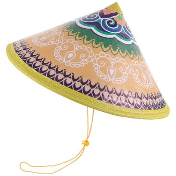 Празнична шапка, Слънцезащитен капор за деца, Китайски Конус, Ракита, от Бамбук, мъжки шапки, Защита от Екзотична Риболов, Една кошница