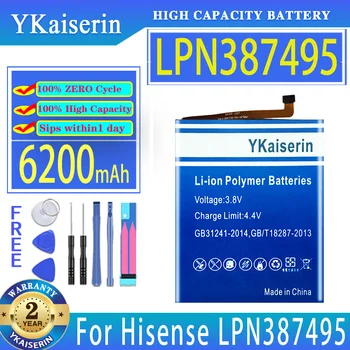 Преносимото батерия YKaiserin 6200mAh за батерии на мобилни телефони Hisense LPN387495
