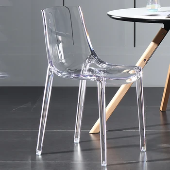 Прозрачни трапезни столове от скандинавския пластмаса, кухня Дизайн, Ергономични столове за почивка, Мебели за дома Sillas Cocina YX50DC
