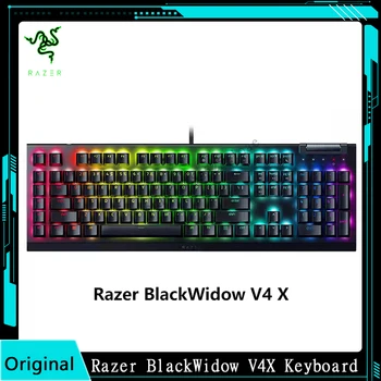 Ръчна детска клавиатура Razer BlackWidow V4 X, 6 специални макроключей, многофункционален валяк и допълнителни мултимедийни клавиши
