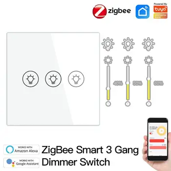 Сащ Ес Sasha Zigbee Smart Switch Безжично дистанционно управление, Интелигентен дом, Регулатори, Преминете 1/2/3 банда