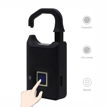 Система за заключване на вратите с отпечатък от палеца Aimitek, Биометрични Умен заключване с пръстов отпечатък, USB-Акумулаторна система за Бързо отключване за шкафчета, куфар